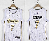 Nets 7 Kevin Durant White Nike Christmas Edition Swingman Jersey,baseball caps,new era cap wholesale,wholesale hats